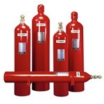 INERGEN Tanks Installed- Close Up